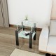 Sleek Square Tempered Glass Coffee Table for Stylish Living Spaces