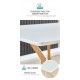 Contemporary Dining Table with Metal Legs and MDF Top (White)