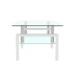 White Coffee Table, Clear Coffee Table, Modern Side Center Tables for Living Room, Living Room Furniture