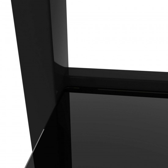Black Glass Modern Side Center Tables for Living Room, Living Room Furniture