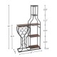 5-Tier Wine Bakers Rack with Hanging Wine Glass Holder and Storage Shelves